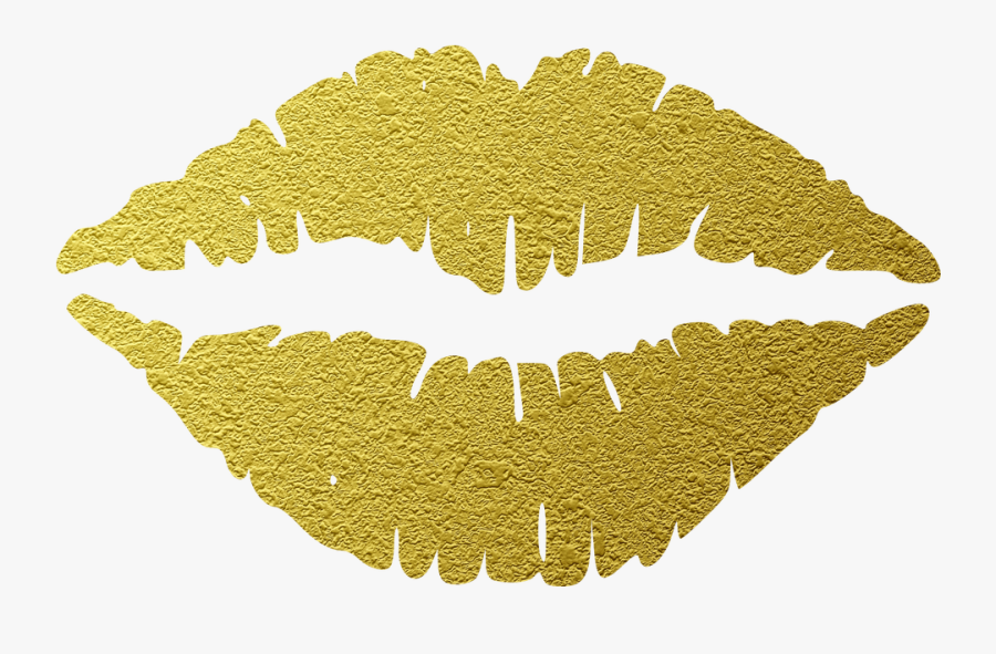 Lip Kiss Clip Art Gold Transprent Png - Lips Clip Art, Transparent Clipart