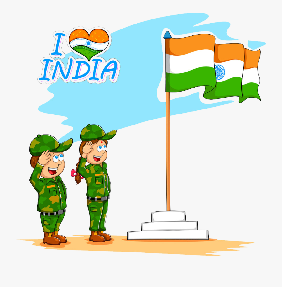 Flag Of India Drawing Clip Art Soldiers - Full Flag Of India, Transparent Clipart