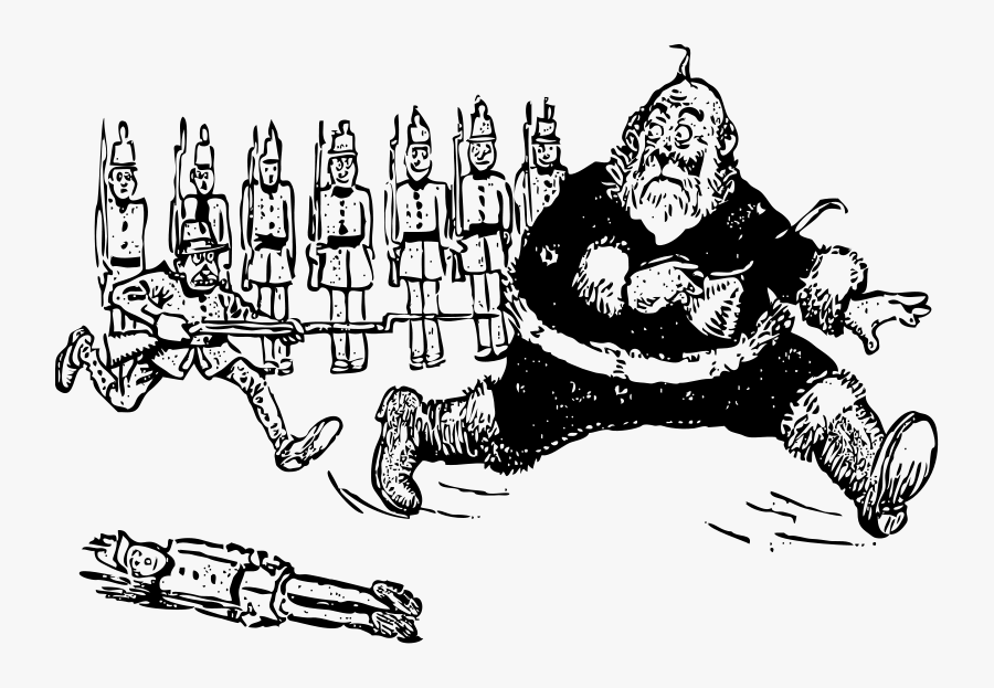 Santa Attacked By Toy Soldier - Illustration, Transparent Clipart