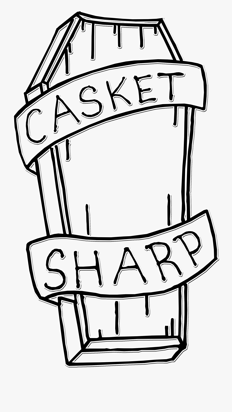 Graphic Free Download Coffin Transparent Sketch - Casket Drawings, Transparent Clipart