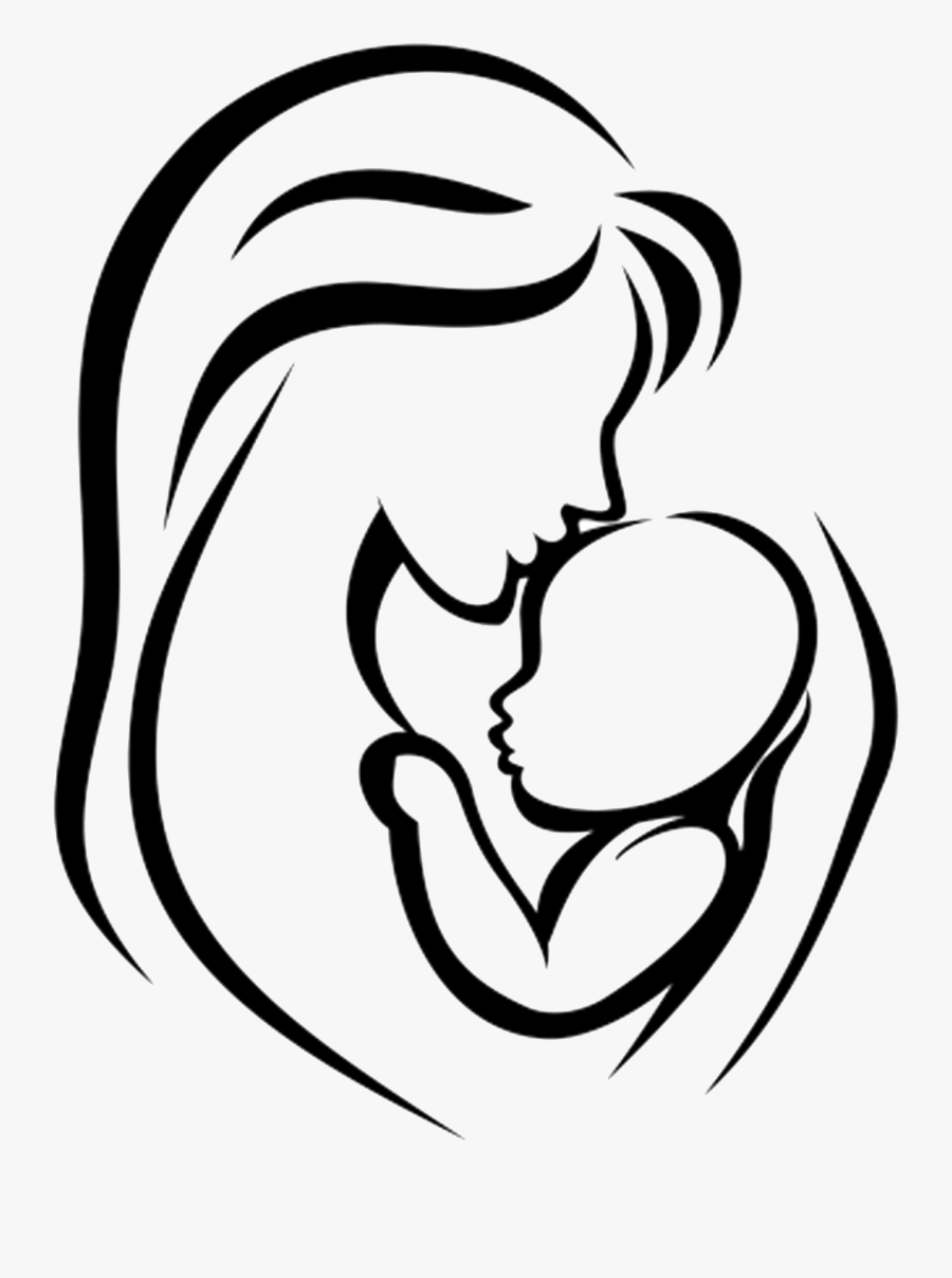 Mother Infant Child Clip Art - Mother With Baby Drawing, Transparent Clipart