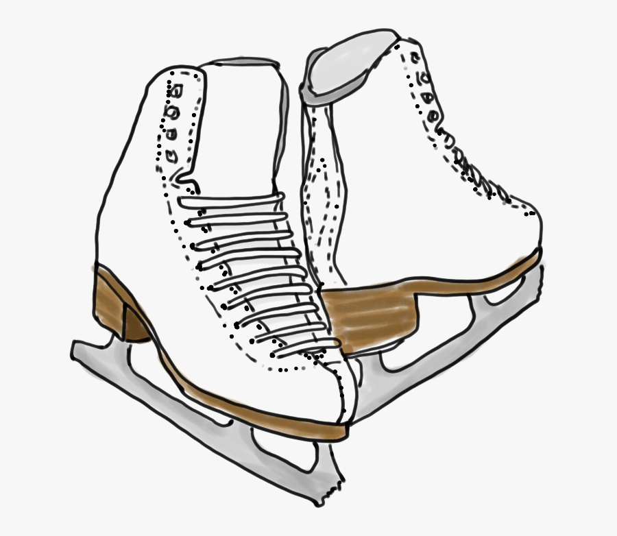 Hockey Art Drawings Drawstring Bags Easy Drawing Books - Figure Skate, Transparent Clipart