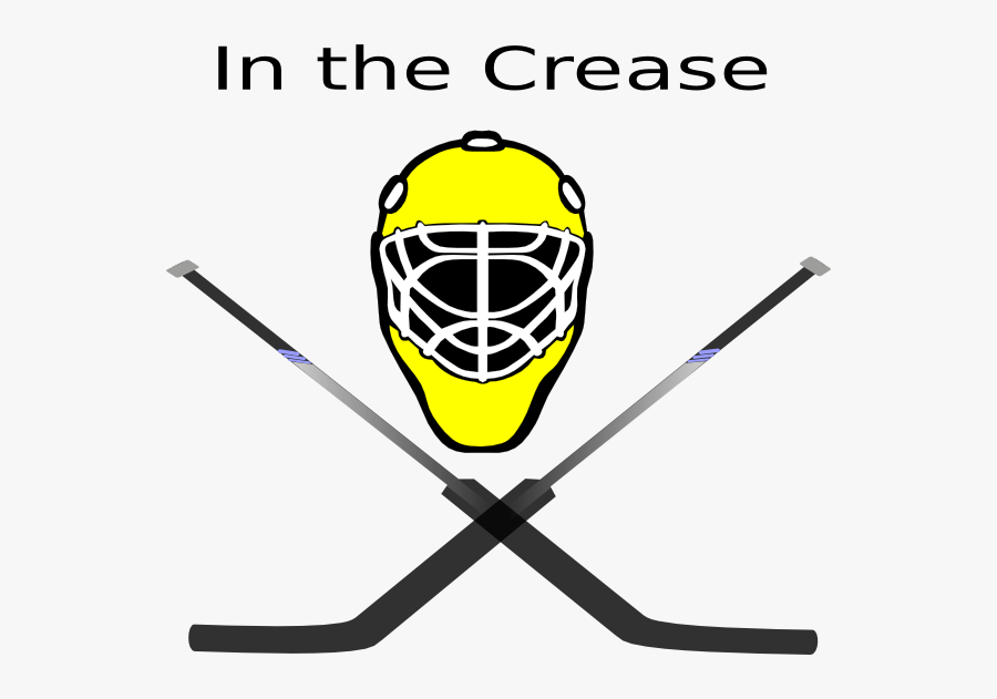 Goalie Mask Crossed Sticks - Goalie Mask Clip Art, Transparent Clipart