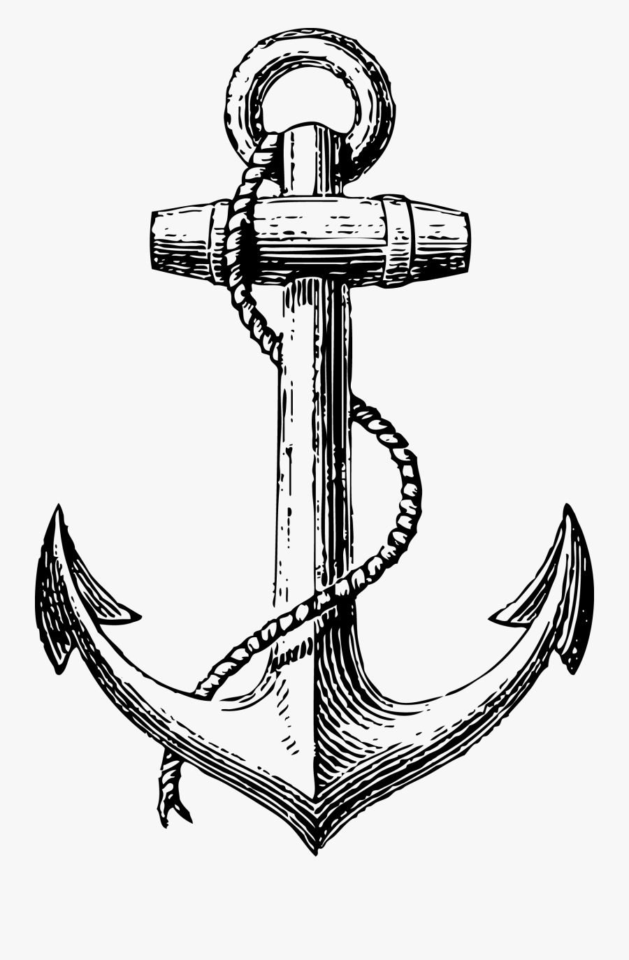 Anchor Drawing Clip Art - Sailor Anchor Tattoo, Transparent Clipart