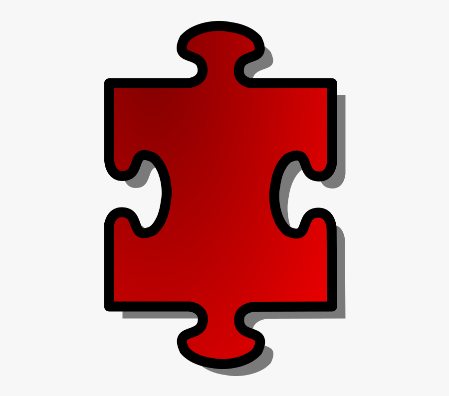 Red Jigsaw Piece 01 - Puzzle Piece With Transparent Background, Transparent Clipart