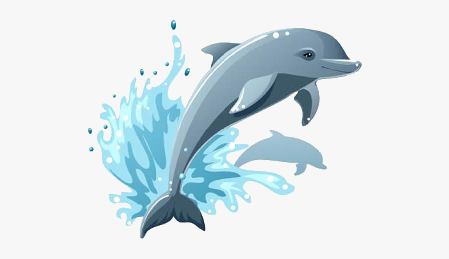 Jumping Cartoon Dolphin Png, Transparent Clipart