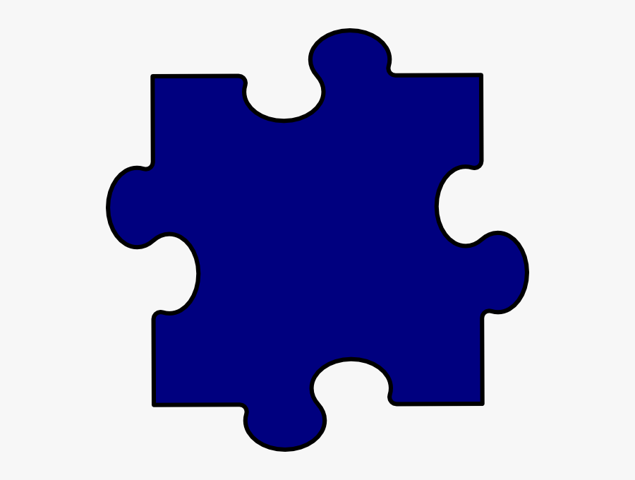 Transparent Dark Blue Png - Dark Blue Puzzle Piece, Transparent Clipart