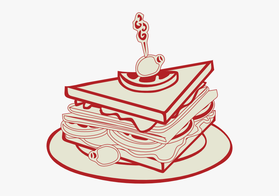 Sandwich Clipart Black And White, Transparent Clipart