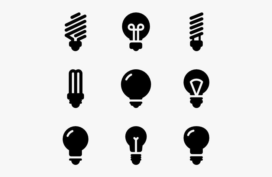 Light Bulbs Fill - Light Bulb Icon, Transparent Clipart