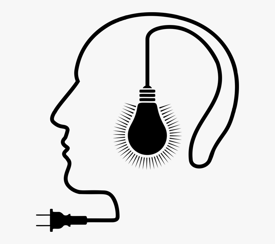 Head, Lightbulb, Illumination, Human, Male, Man, People - Vector Pixabay, Transparent Clipart