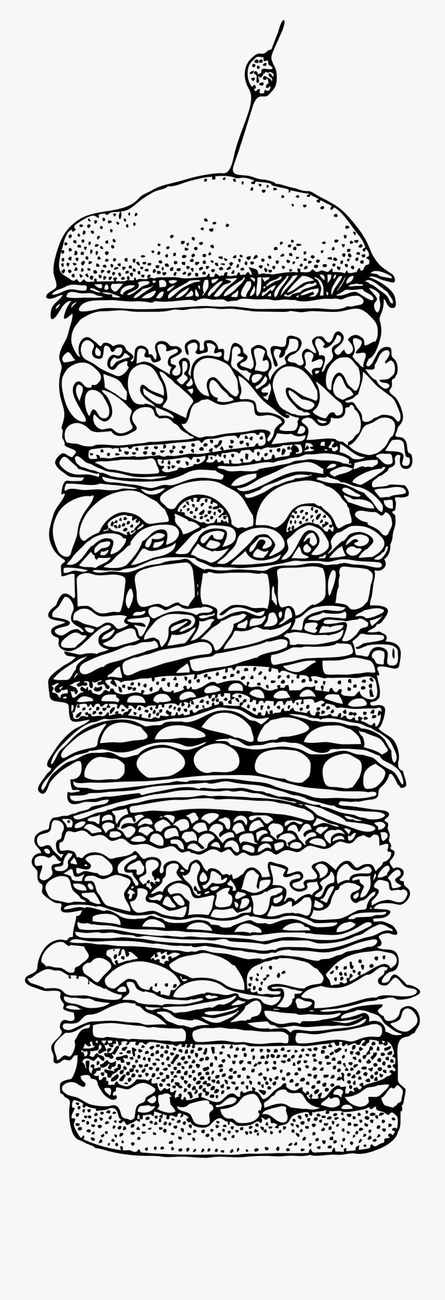Dagwood Sandwich Clip Art, Transparent Clipart