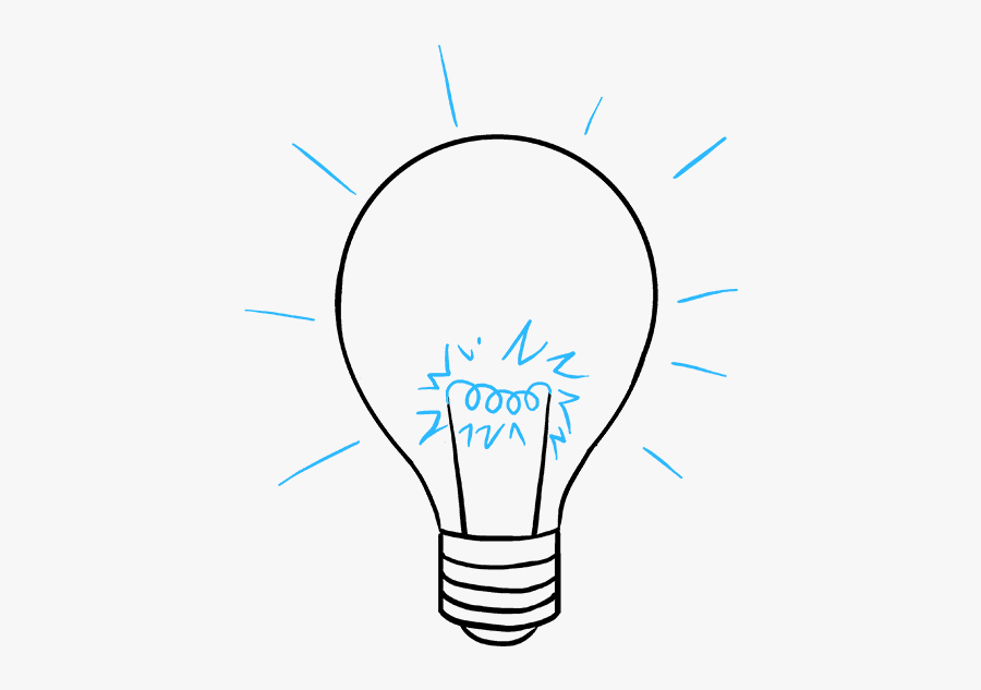 How To Draw Light Bulb - Light Bulb Pen Drawing, Transparent Clipart