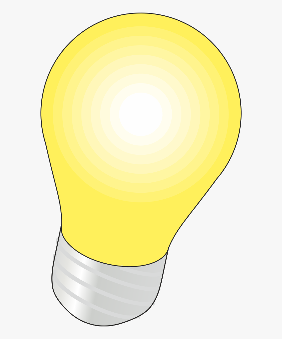Lightbulb - Circle, Transparent Clipart