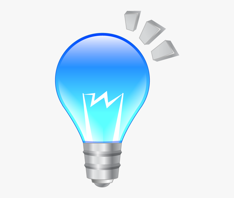 Incandescent Light Bulb Lamp - Transparent Blue Light Bulb Png, Transparent Clipart