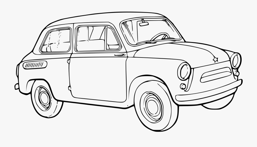 Zaz 965 Svg Library Download - Car Outline, Transparent Clipart
