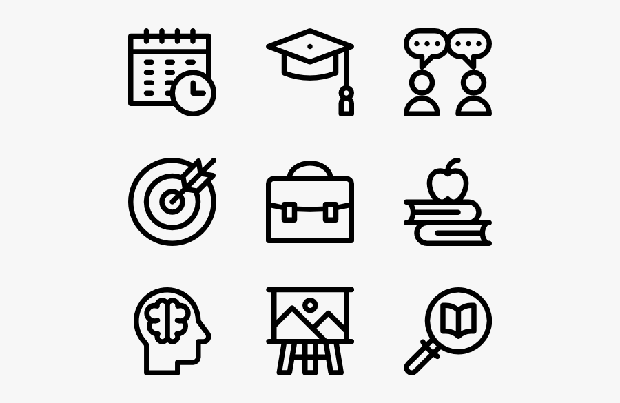 University - Hand Drawn Social Media Icons Png, Transparent Clipart