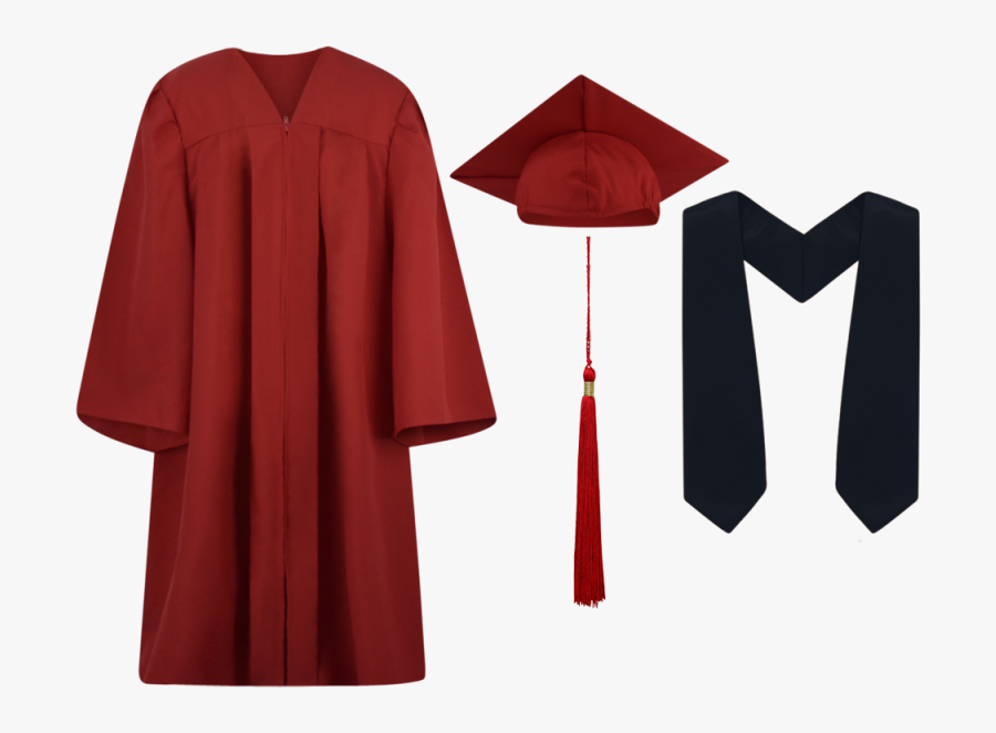 Cap And Gown Images Free Download Best Cap And Gown - Red Graduation Robe Png, Transparent Clipart