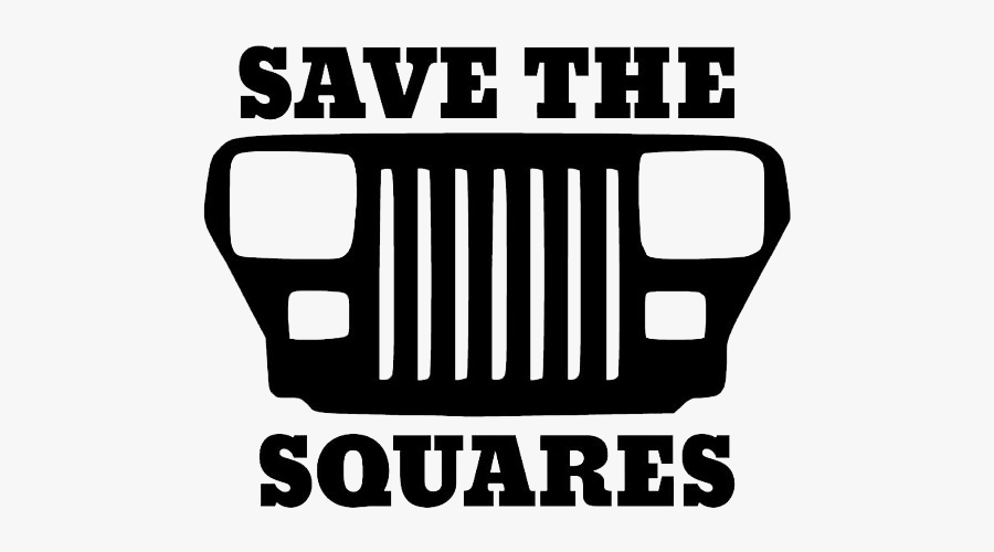 Jeep Clipart Headlights - Save The Squares Jeep, Transparent Clipart