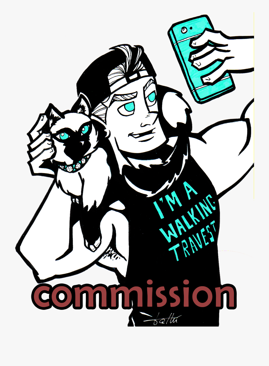 The Person Asked For Kent Taking A Selfie With Kit - Cartoon, Transparent Clipart