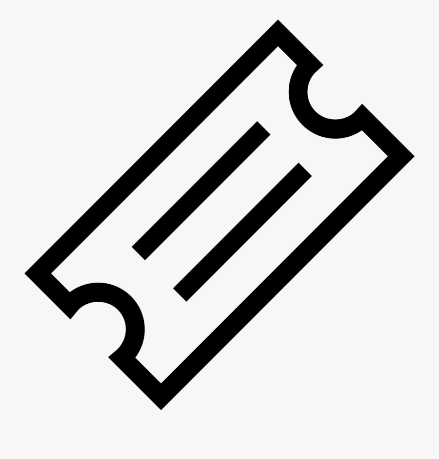 Transparent Ticket Clipart Black And White - Ticket Icon Png Free, Transparent Clipart
