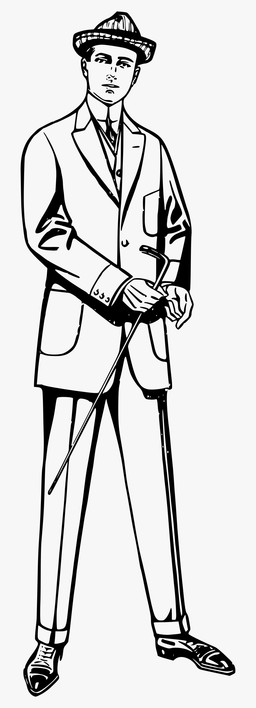 Men Clipart Black And White - Black And White Clip Art Man, Transparent Clipart