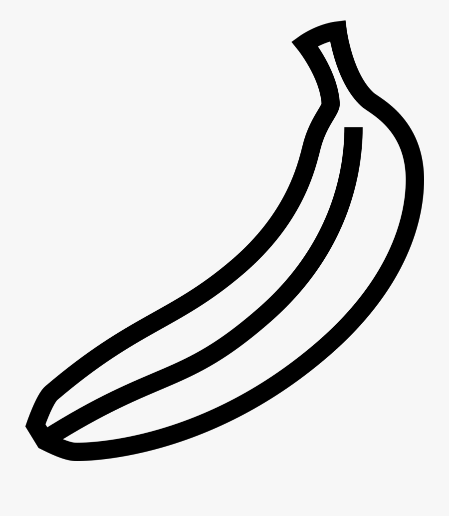 Hd Black Clip Art - Banana Icon Png, Transparent Clipart