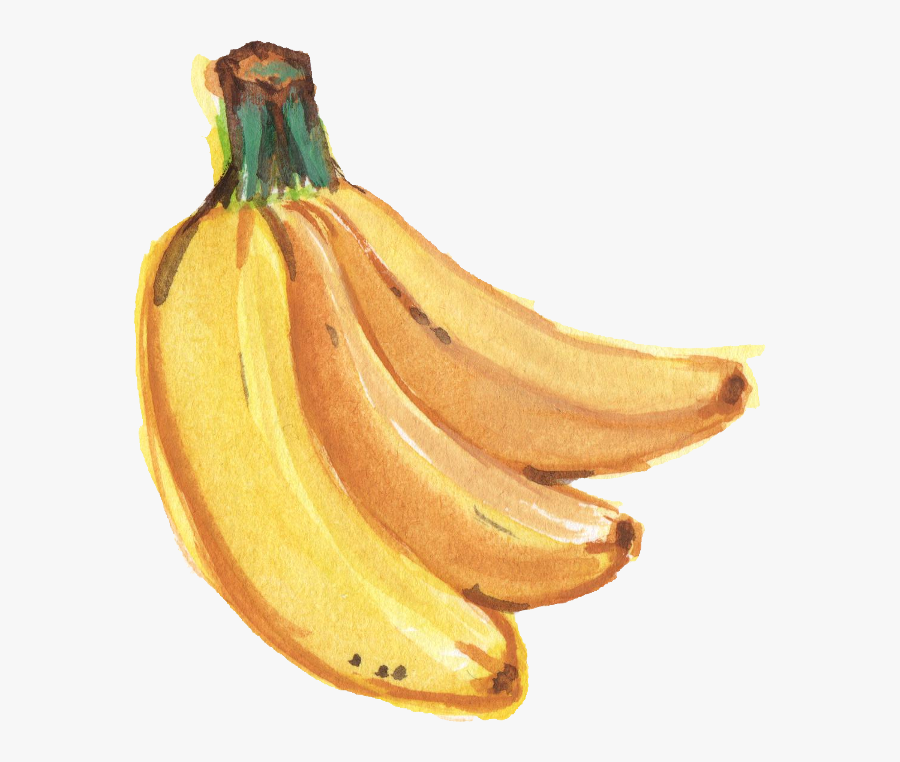 Transparent Banna Clipart - Banana Watercolor Clipart, Transparent Clipart