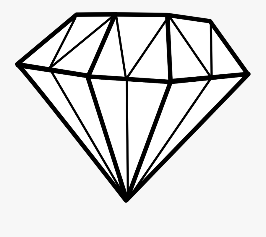 Gems Clipart Diamond Outline - Clip Art Of Diamond, Transparent Clipart