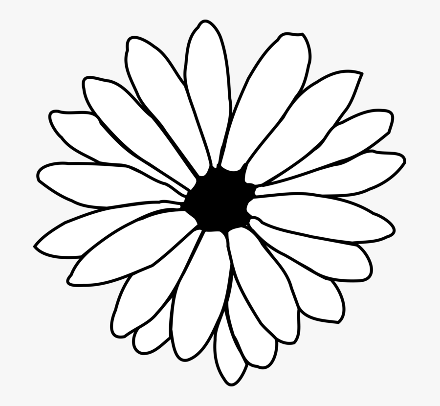 Flower Outline Clip Art Free Vector - Flower Outline, Transparent Clipart