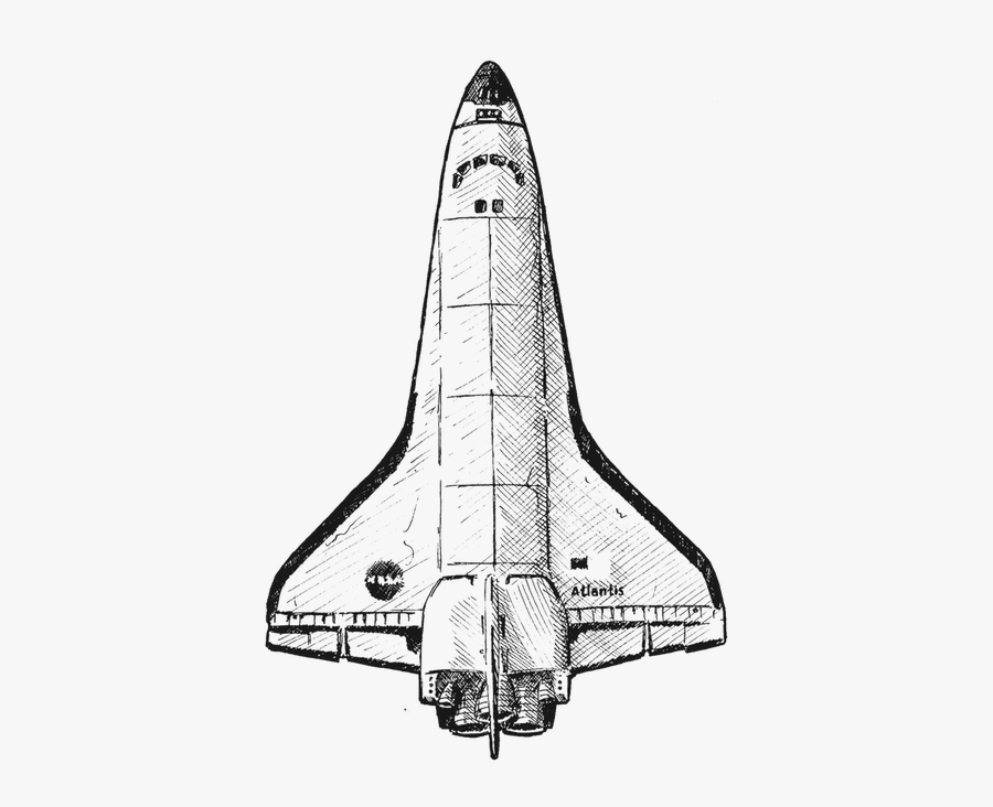 Space Shuttle Clipart Black And White - Space Shuttle Black And White, Transparent Clipart