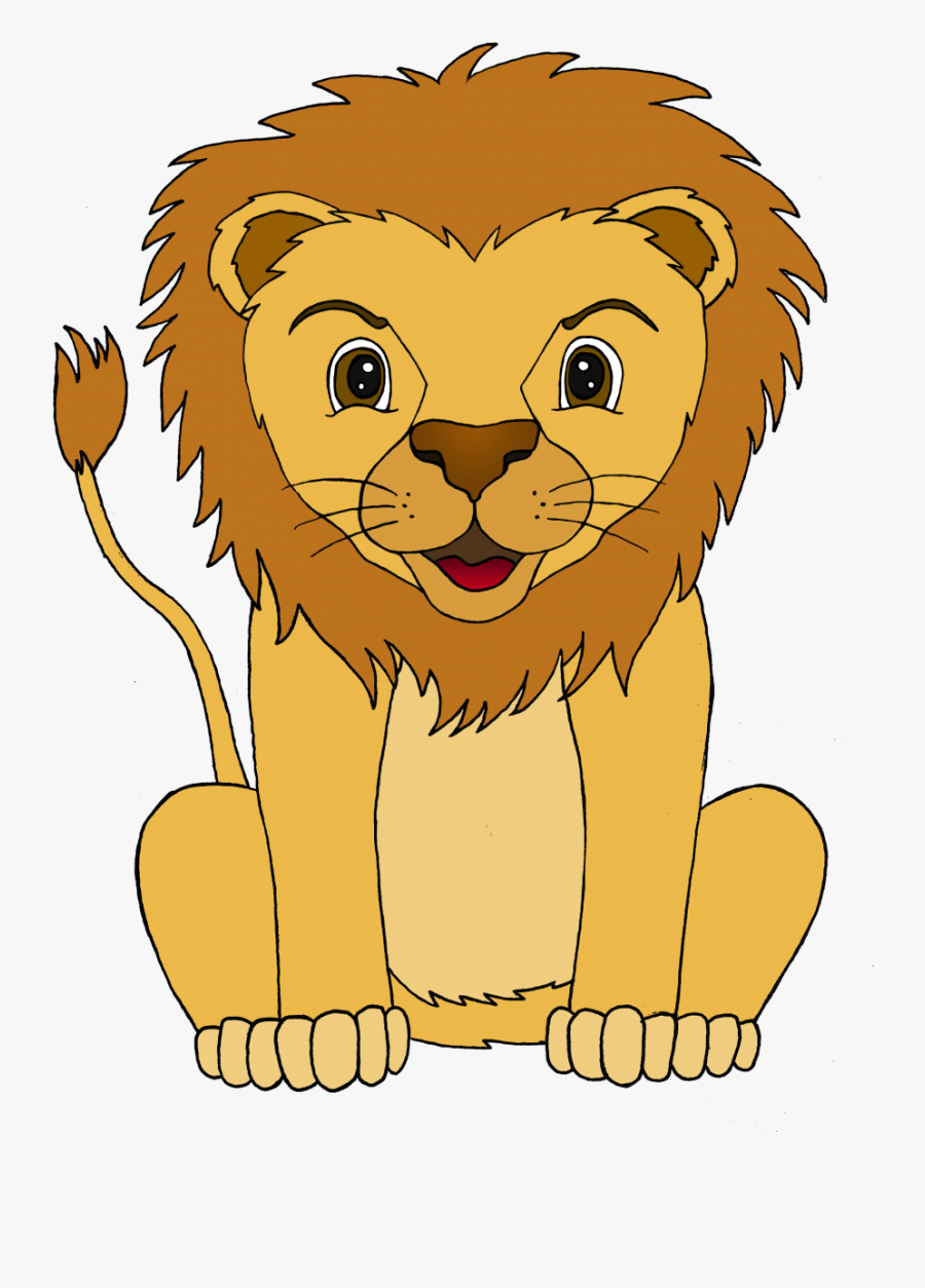 Churchill Lion Mascot - Cartoon Lion Front View, Transparent Clipart