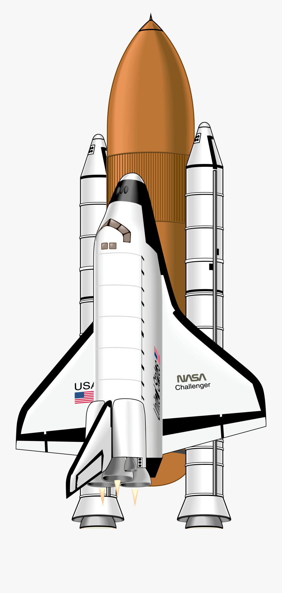 Best Nasa Space Shuttle Vector Pictures - Challenger Space Shuttle Png, Transparent Clipart