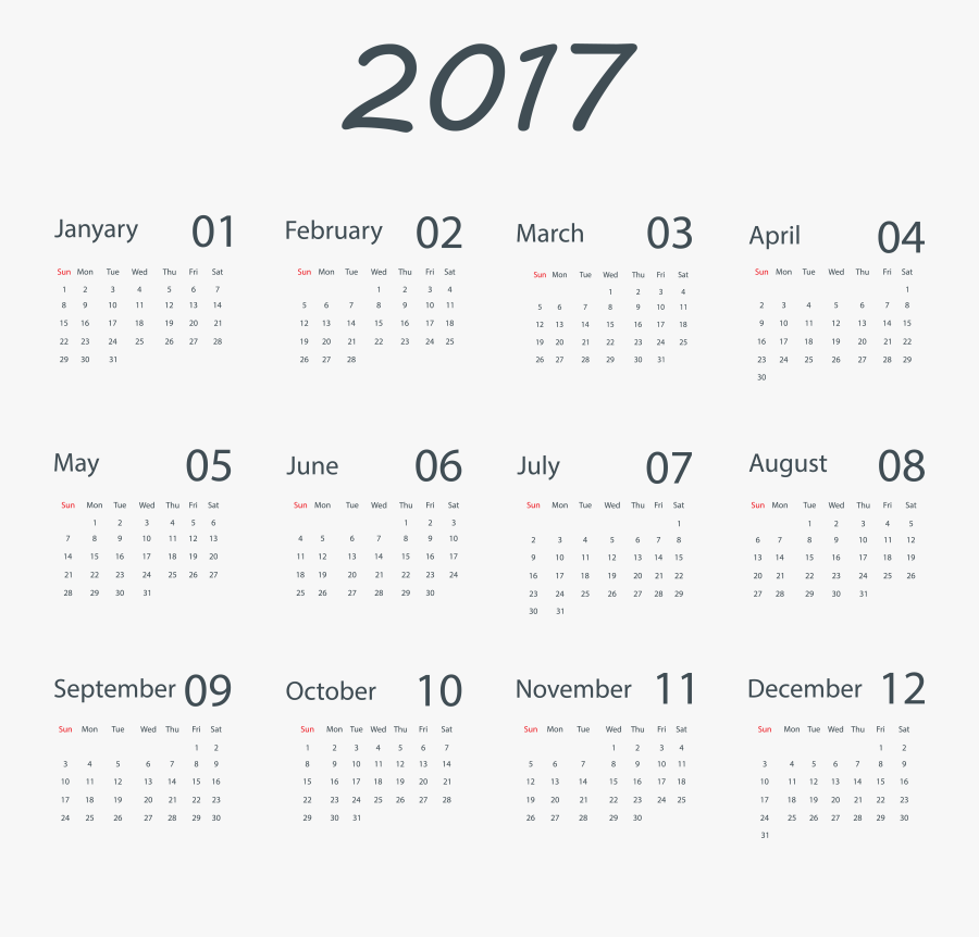 2017 Calendar Png 5 - - September Calendar Png Transparent Background, Transparent Clipart