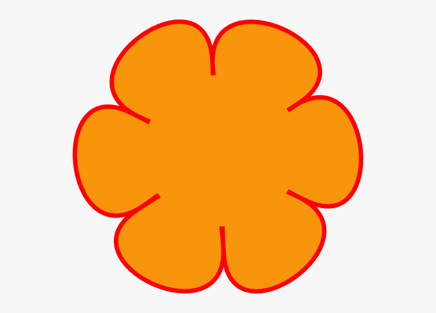Red Flower Clipart Outline - Flower Clip Art, Transparent Clipart