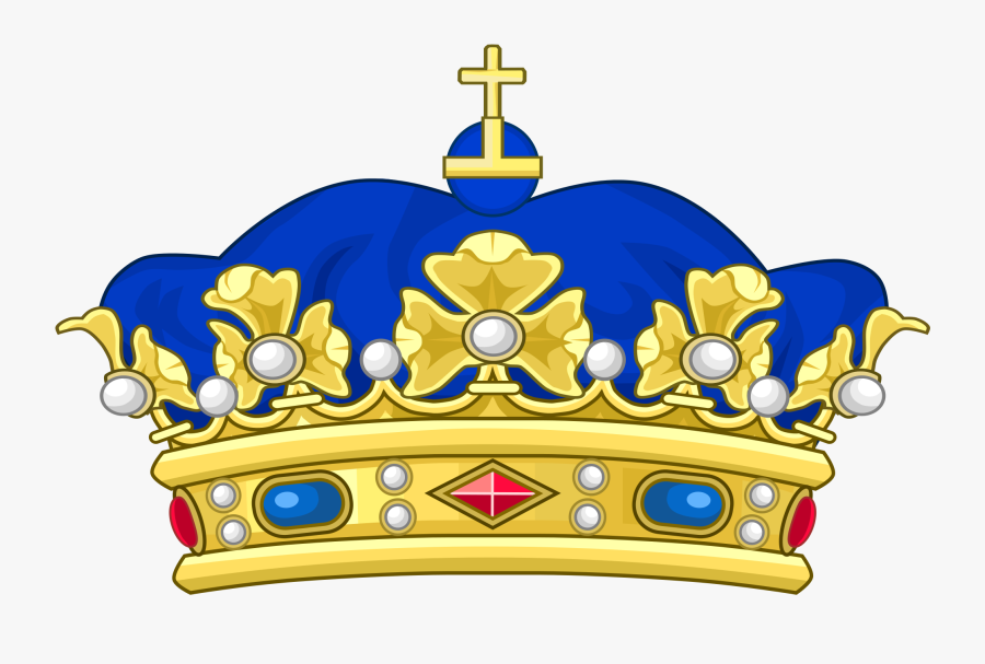 File Crown Of A - Blue And Yellow Crown, Transparent Clipart