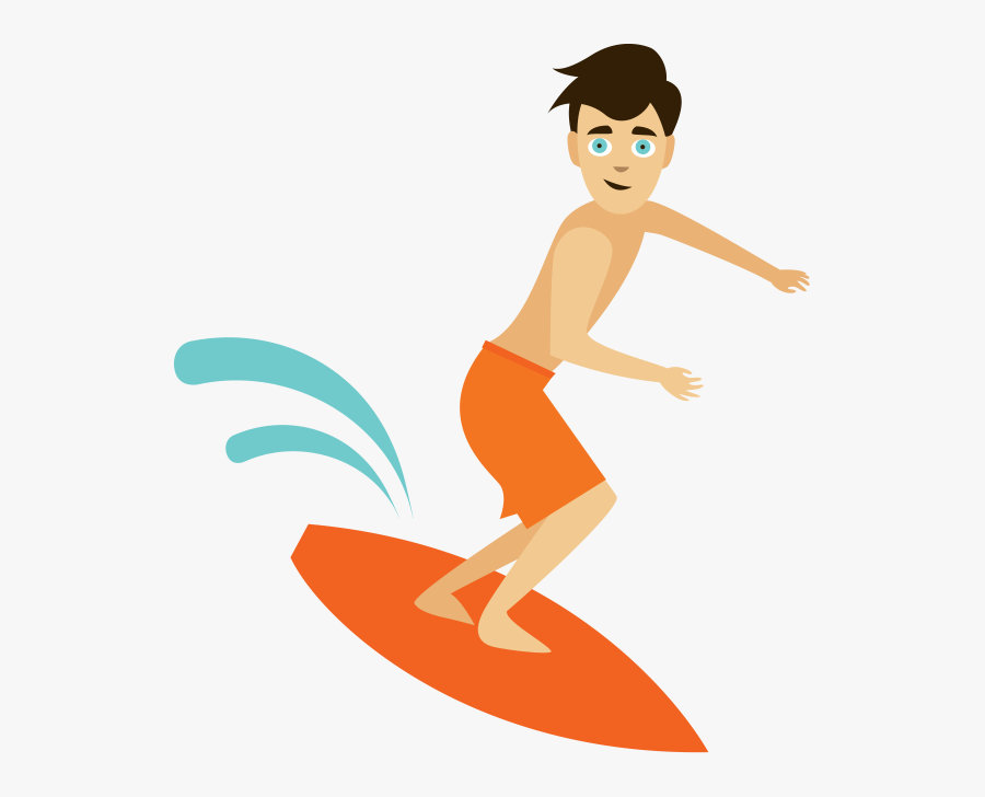 Transparent Background Surfer Clipart, Transparent Clipart