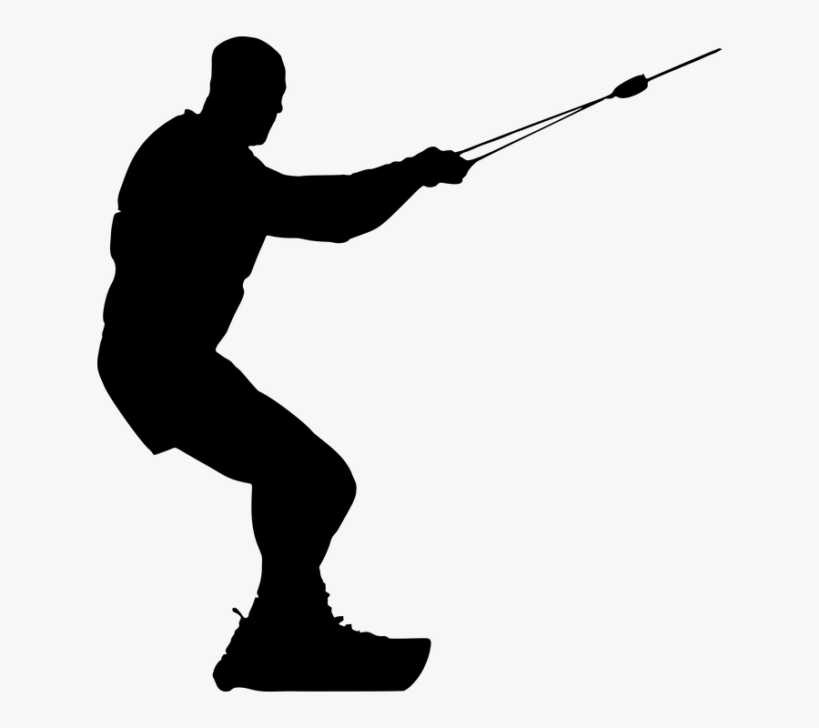 Surfer, Water Sports, Athletic, Exercise, Fitness - Water Sports Silhouette Png, Transparent Clipart