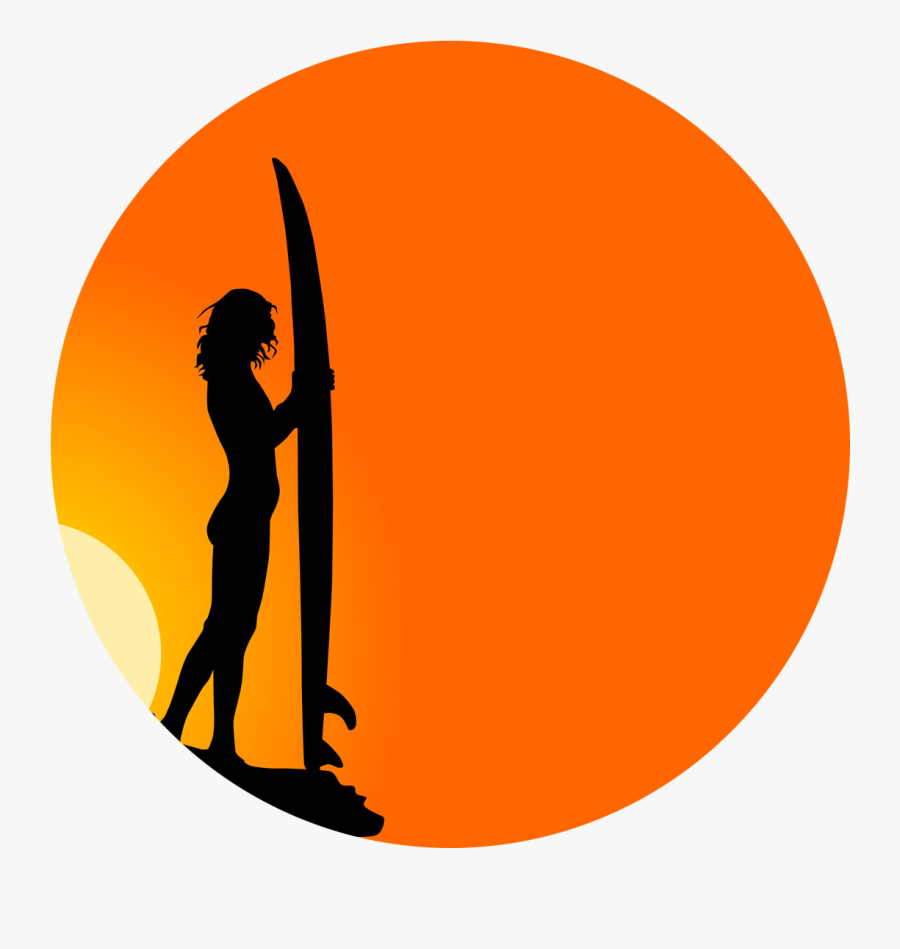 About Billabong Womens Site - Surfer At Sunset, Transparent Clipart