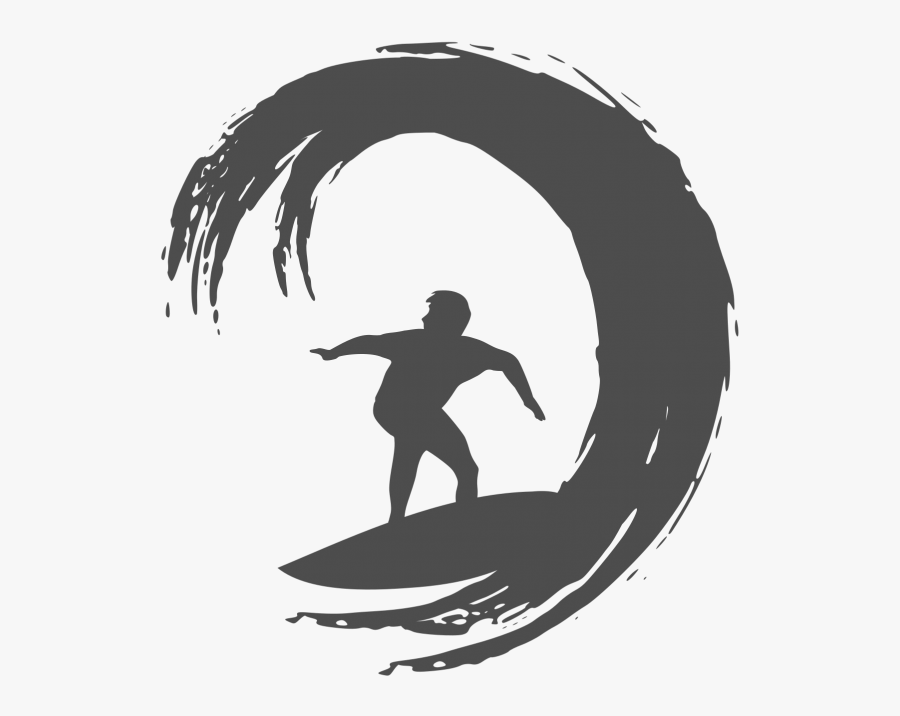 Graphic Library Library Surfing Vector Surf Shack - Surf Logo Black And White, Transparent Clipart