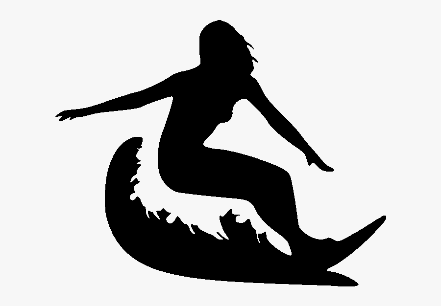Transparent Surfer Clipart - Silhouette, Transparent Clipart