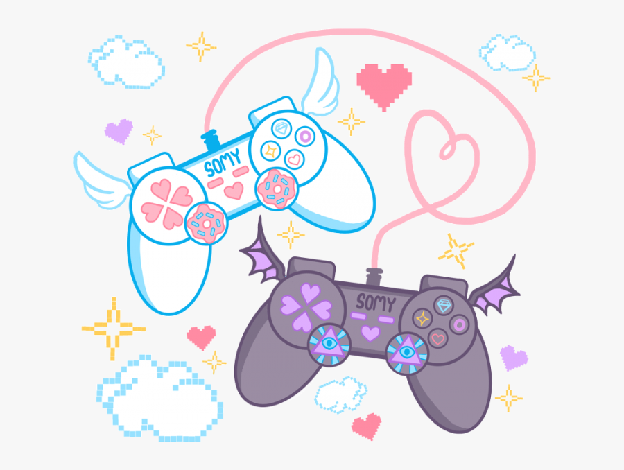 Kawaii Gaming Controllers 💖 - Gaming Kawaii, Transparent Clipart