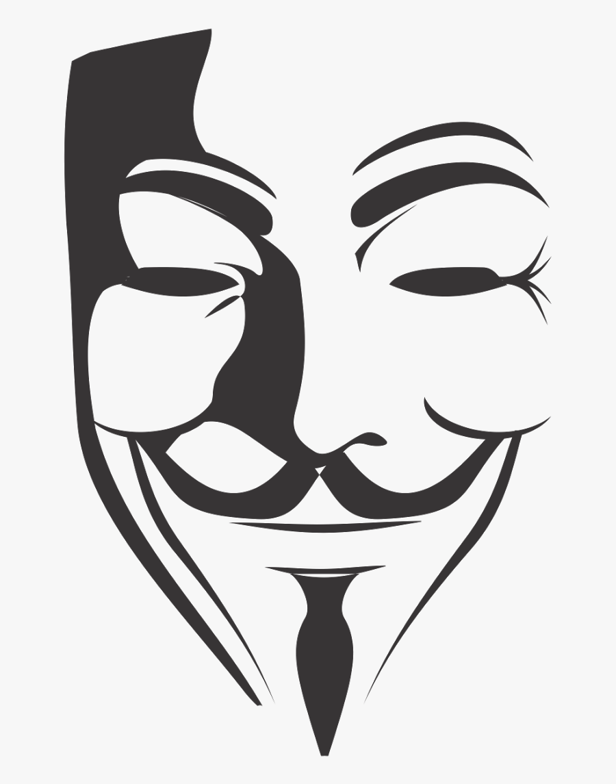 Music Clip Art Vendetta - V For Vendetta Mask Png, Transparent Clipart