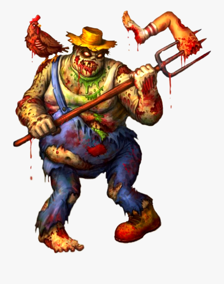 Farmer Zombie, Transparent Clipart