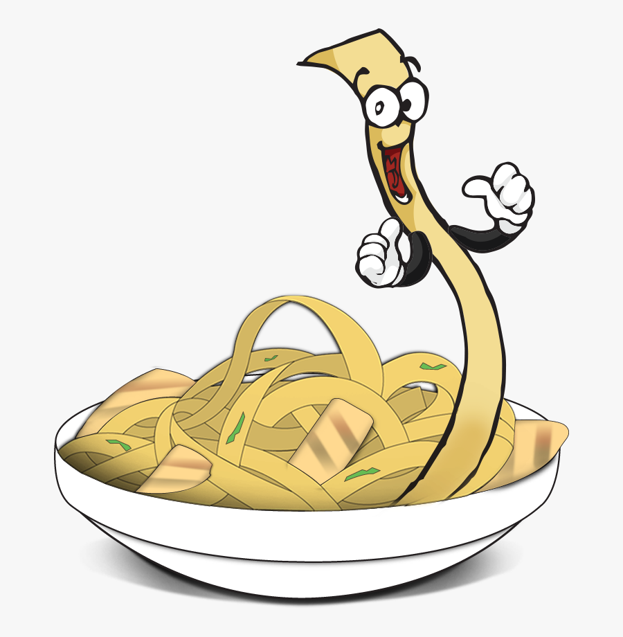 Spaghetti Clipart Pasta Party - Fettuccine Alfredo Cartoon, Transparent Clipart