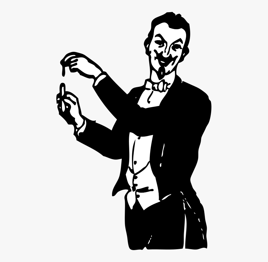Magician Doing A Trick - Magician Vector, Transparent Clipart