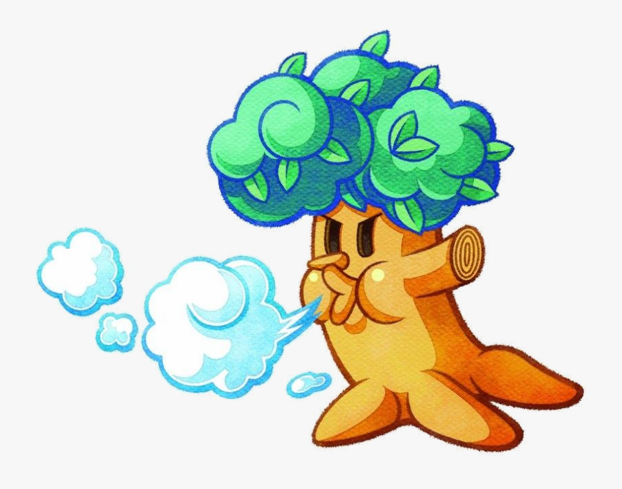 Tree Blowing Clipart - Kirby Whispy Woods Jr, Transparent Clipart