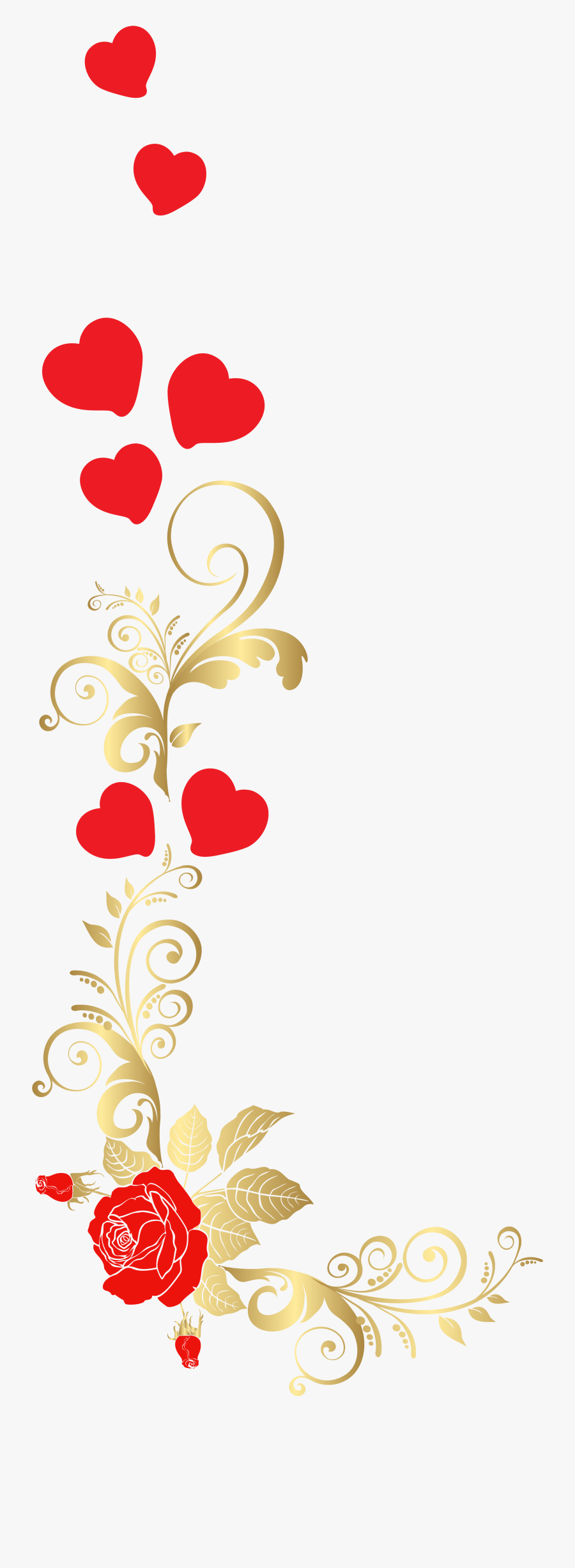 Romantic Floral Decoration Clip - Decorative Png, Transparent Clipart