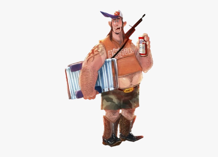Hillbilly Redneck Hunting Hunters Inbred - Redneck Character Concept, Transparent Clipart