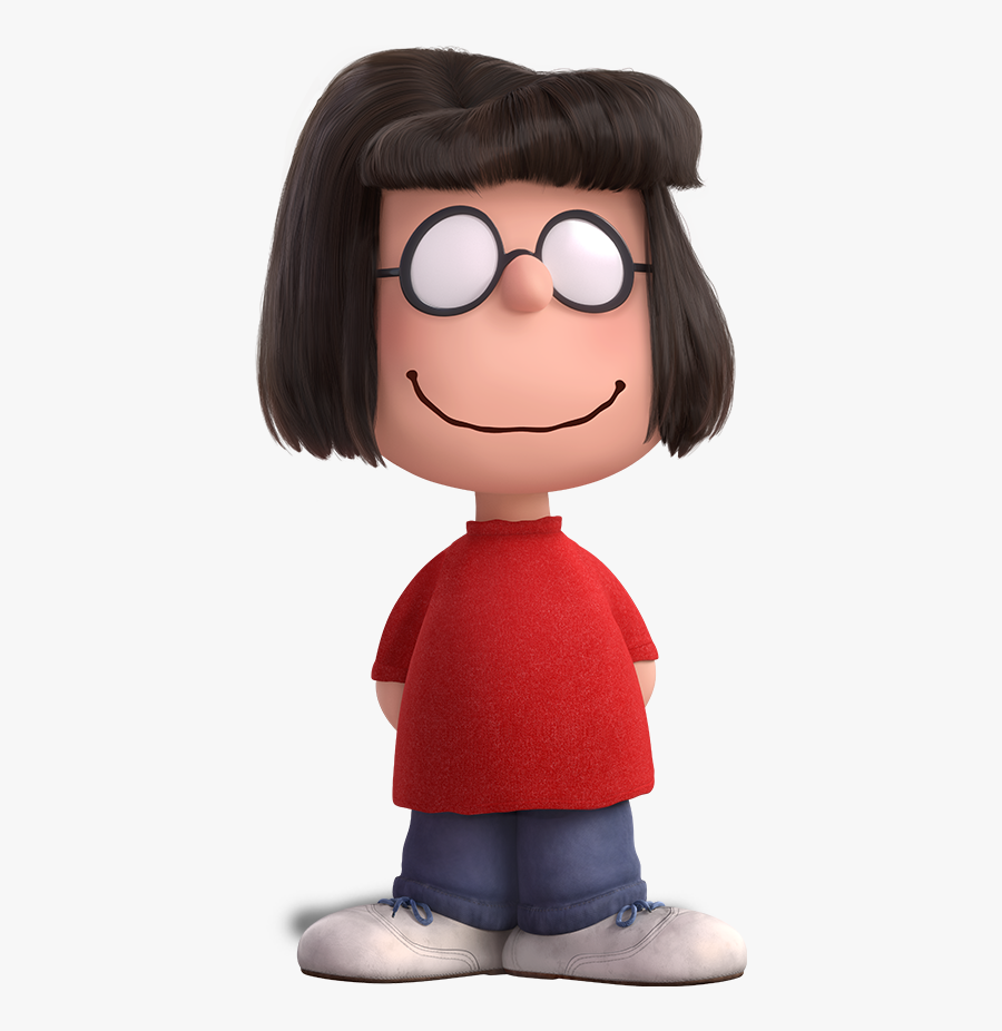 Peanuts Girl With Black Bun Clipart Png - Marcie Charlie Brown, Transparent Clipart