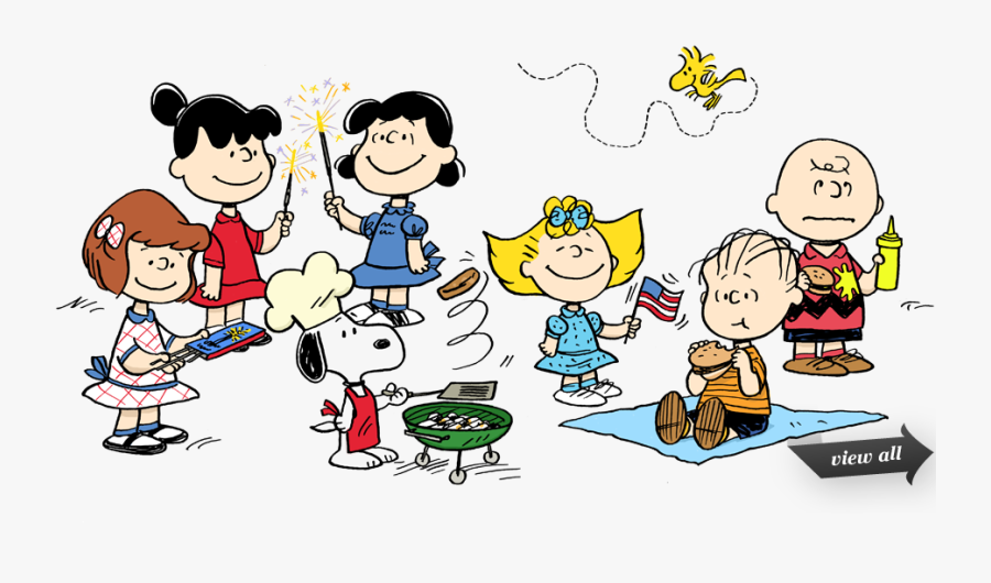 Peanuts Gang July 4th Celebration - Peanuts Gang 4th Of July, Transparent Clipart